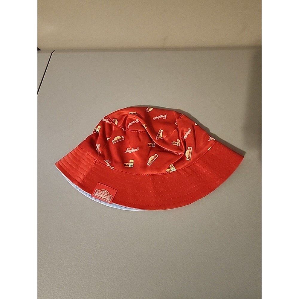 Leinenkugels Johnsonville Reversable Bucket Hat Red Blue Burger Brat Beer